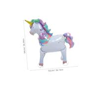 IMIKEYA Unicorno Gigante Gonfiabile con Ruote Decorazione da per Feste e Compleanni Base Stabile e Resistente Centro Tavola Realistico e