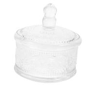 IMIKEYA Vaso di vetro decorativo con coperchio trasparente per conservare gioielli e dolci Design europeo Girasole pratico e resistente per uso prolungato