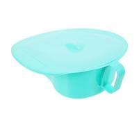 IMIKEYA WC portatile per anziani, con coperchio a cuneo grande, in plastica, colore verde chiaro, comodo ed ergonomico, per pazienti allettati, uso ospedaliero e domestico