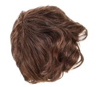 IMIKEYA Wig Breve Marrone da Uomo Realistico Look Naturale e Confortevole per Giornale Feste e Riunioni di Lavoro