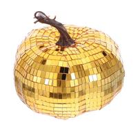 IMIKEYA Zucca Disco Artificiale con Specchio Riflettente Decorazione per Halloween e Ringraziamento Centro Tavolo Unico per Feste Autunno