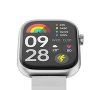IMIKI FRAME LITE ST2 - Smartwatch uomo donna - Display ISP 1,96", Connettività Bluetooth, Cinturino magnetico, Misura ossigeno nel sangue e Frequenza cardiaca, Android e iOS - Silver + Gray/Black