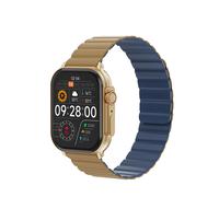 IMIKI FRAME PRO SF1 - Smartwatch uomo donna - Display AMOLED 2,1", Connettività Bluetooth, Cinturino magnetico, Misura ossigeno nel sangue e Frequenza cardiaca, Android e iOS, Pink Gold
