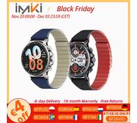 IMIKI Holo Ultra Smartwatch Schermo AMOLED da 1,6 pollici 100 + Modalità sportive IP68 Monitoraggio salute/sono impermeabile Chiamate Bluetooth for Benetton