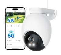 IMILAB EC6 Pro Telecamera esterna 4K: sorveglianza a 360°, rilevamento del movimento, proiettore incorporato, monitoraggio automatico, giardino e ingresso, video HD, WiFi 2.4G/5G, registrazione 24/7