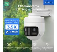 IMILAB Nuovo 3,5K 180 ° Telecamera panoramica esterna Telecamera di sicurezza PTZ per la casa Visione notturna a colori con doppia lente Adatta MiHome - Panorama EC6