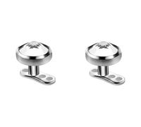 IMINI 2 pezzi CZ cristallo dermal anchor top con basi, 16G acciaio chirurgico filettato internamente - microdermico piercing borchie, gioielli per il corpo punk regalo per donne uomini, 4mm, Acciaio