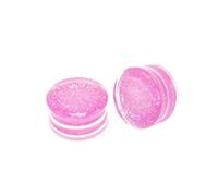 IMINI 2 Pezzi Tunnel Orecchino In Acrilico Rosa Spalmatori Lobes Gioiello Percussione Doppio Flare Per Uomo Donna Regalo Compleanno Bff Stile Gotico Streetwear Festa Di Vacanza, 11/16"(18mm), Metallo