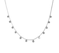 IMINI Delicata collana girocollo multi disco per donne ragazze minimalista argento Sterling 925 piccolo disco rotondo moneta semplice catena girocollo regolabile collane moda gioielli di compleanno