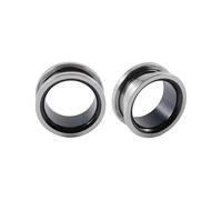 IMINI Dilatatori per orecchio a due tonalità, per uomini e donne, chiusura a vite, in acciaio inox, gioielli per piercing al corpo, ipoallergenici, minimalisti, regalo personalizzato, 0g(8mm), Acciaio