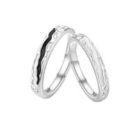 IMINI You Are My Light, coppia di anelli per lui e per lei, in argento Sterling 925, bianco e nero, per anniversario, promessa di matrimonio, fidanzamento, anello di fidanzamento, set di anelli