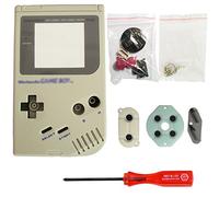 iMinker Shell alloggiamento pieno Copertura della cassa del pacchetto parti di ricambio con Open Strumenti per Nintendo Gameboy GB Console (Grigio)
