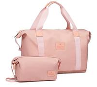 imiomo Borsone da viaggio da palestra - Borse da fine settimana da donna, grande borsa per la notte, borsa sportiva a tracolla per ospedale, rosa, 42 x 23 x 45 CM, Borsa da viaggio
