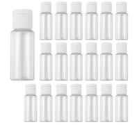 Imirootree 20 Bottiglie di plastica con tappo a scatto Contenitore trasparente per dispenser vuoto Bottiglie per cosmetici shampoo, sapone liquido per il corpo, toner, lozione, crema (10 ml)