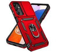 IMIRST Custodia per telefono Compatibile con Samsung A15 4G/5G Resistente agli urti Resistente Built-in Kick Stand Copertura scorrevole Militare Bumper per Samsung Galaxy A15. JS Red