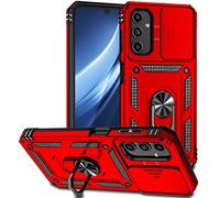 IMIRST Custodia per telefono Compatibile con Samsung A25 Resistente agli urti Resistente Built-in Kick Stand Copertura scorrevole Militare Bumper per Samsung Galaxy A25. JS Red