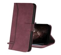 IMIRST Phone Case for Xiaomi Redmi Note 10 Pro Max Case Leather Wallet Card Holder Book Flip Folio Stand View Cover Pouch for Xiaomi Redmi Note 10 Pro/Xiaomi Redmi Note 10 Pro Max HX3 Red