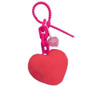 Imitating Rex Rabbit Hair Love Chain Key Ring, Plush Key Handle, Bag Charm Pendant, Soft Accessory, Stylish Attachment, Plush, For Backpack, Purse, Teens