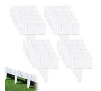 Imitation Stone Garden Fence, DIY Garden Edging Border, Interlocking Plastic Retaining Edging Border for Flower Bed Path Lawn Yard Outdoor Landscape Decor