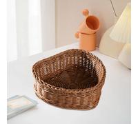 Imitazione a forma di cuore cesto rattan tessuto per tavolo da pranzo per le