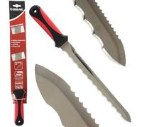 IMJ-Global Coltello per Materiali Isolanti | a Doppio Taglio | Lama Seghettata Ondulata 28 cm | Lunghezza Totale 42 cm | Manico Antiscivolo | per Polistirolo Lana Schiuma Isolante
