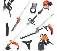 IMJ-Global - Decespugliatore a Scoppio 4 in 1, Tagliaerba a Scoppio Professionale e per Amatori, 2 Tempi Raffreddamento ad Aria, 62 cc, 3 CV, Velocità Rotazione Max 10700 giri/min, Sistema EASY START