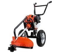 IMJ-Global - Decespugliatore a Scoppio a Ruote 2 Tempi (1,9CV) Tagliaerba a Scoppio a Benzina Professionale, Velocità di Rotazione Max 9500 giri/min, Intervallo di Taglio del Filo 42 cm (Peso 13KG)