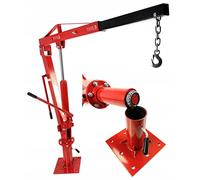 IMJ-Global Gru Gruetta Idraulica 1T | Girevole 360° | Pieghevole | Sollevamento Motore per Officina Furgone