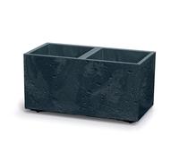 IMJ-Global Vaso per Fiori Piante Rettangolare 57,7x28,8x29 cm Sierra Case Beton Effect In Plastica Da Interno Esterno Colore Antracite 26,2 Litri Design Moderno