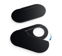 imluckies Copri Webcam Rotante [2 Pezzi], Privacy Cover in Metallo Ultra Sottile 0,5 mm per Laptop, MacBook, iMac, PC, iPad e iPhone, Nero
