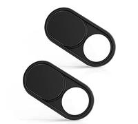 imluckies Metallo Webcam Cover per MacBook Pro, laptop, MacBook air, iMac, iPad, PC, iPhone, ultra sottile e scorrevole coperchio della fotocamera in metallo, Nero [2 pezzi]