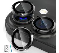 imluckies Pellicola Fotocamera per iPhone 16 - iPhone 16 Plus, AR+AF Vetro Temperato & 9H Antigraffio Metallo Protezione Obiettivo Individuale, HD Chiaro Fotocamera Accessori - Nero