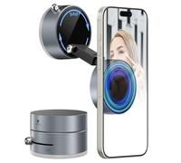 imluckies Supporto Magnetico Telefono con Aspirazione a Vuoto, Rotante e Pieghevole a 360°, Compatibile con iPhone Magsafe per Doccia/Bagno/Specchio/Auto/Cucina, Grigio