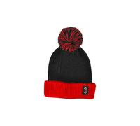 Imma Berretto Calcio Kids Milan Ponpon Fasciato Nero Rosso 9-12A