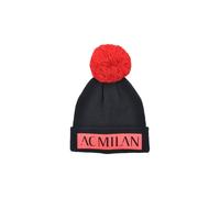 Imma Berretto Calcio Milan Skipper Ponpon Nero Rosso TU