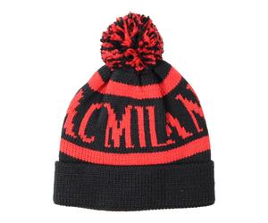 Imma Cuffia Milan Ponpon Nero Rosso Uomo TU