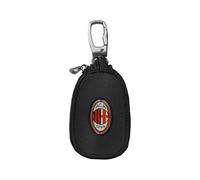 Imma Portachiavi Calcio Milan Pelle Zip Nero Rosso Uomo TU