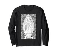 Immacolato Cuore di Maria Regina Tradizionale Cattolico Vintage Maglia a Manica