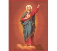 Immaculate Heart of Virgin Mary Composition Notebook: 8.5 x 11 inches | 100 pages | Wide Ruled with Field