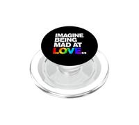 Immagina di essere arrabbiato con Love Pride Rainbow Typography PopSockets PopGrip per MagSafe
