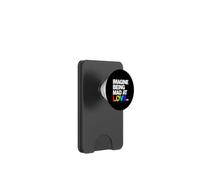 Immagina di essere arrabbiato con Love Pride Rainbow Typography PopSockets PopWallet per MagSafe