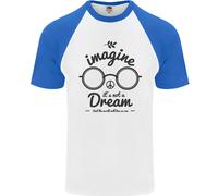 Immagina Non Essere Un Sogno Mondo Pace Hippy Uomo T-Shirt S/S Baseball