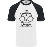 Immagina Non Essere Un Sogno Mondo Pace Hippy Uomo T-Shirt S/S Baseball