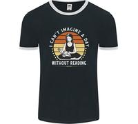 Immagina Un Giorno Senza Leggere Bookworm Uomo Ringer T-Shirt FotL