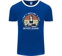 Immagina Un Giorno Senza Leggere Bookworm Uomo Ringer T-Shirt FotL