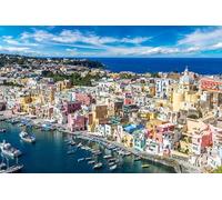 Immagine acrilica 110 x 70 cm: isola di Procida in una bella giornata estiva in Italia (51911047)