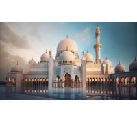 Immagine acrilica 50 x 30 cm: una magnifica vista della Grand Moschea di Sheikh Zayed ad Abu Dhabi, la sua intricata architettura, il (242394929)