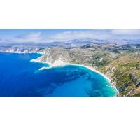 Immagine acrilica 60 x 30 cm: panorama aereo di Petani Beach a Cefalonia, Isole Ionie, Grecia (176250498)