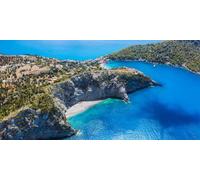 Immagine acrilica 60 x 30 cm: vista panoramica aerea della costa di Assos Village Coast. Cefalonia Island, Grecia, concetto di viaggio per la professione di pomeriggio (176250371)