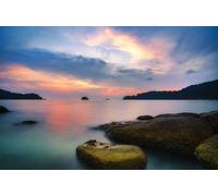 Immagine acrilica 80 x 50 cm: bellissimo paesaggio tramonto sfondo circondato dall'isola di Pangkor nel Perak State Malesia (141855666)